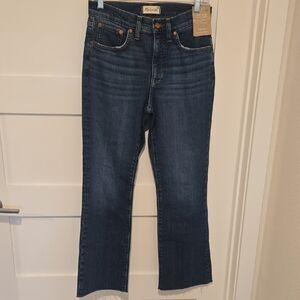 Madewell NWT Kick Out Ankle Length Dark Blue Jeans Casual Basic